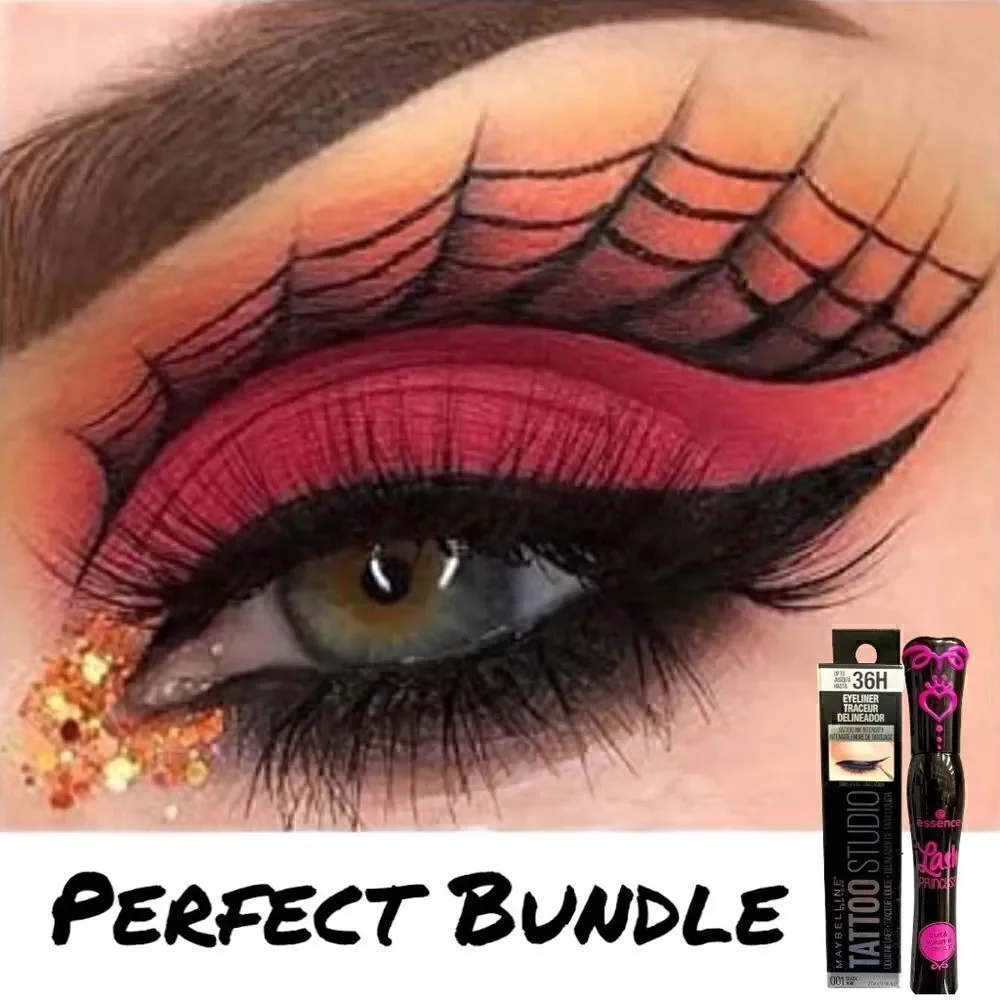 THE PERFECT SET Black Mascara and Black Eyeliner/ Bundle of Two NEW